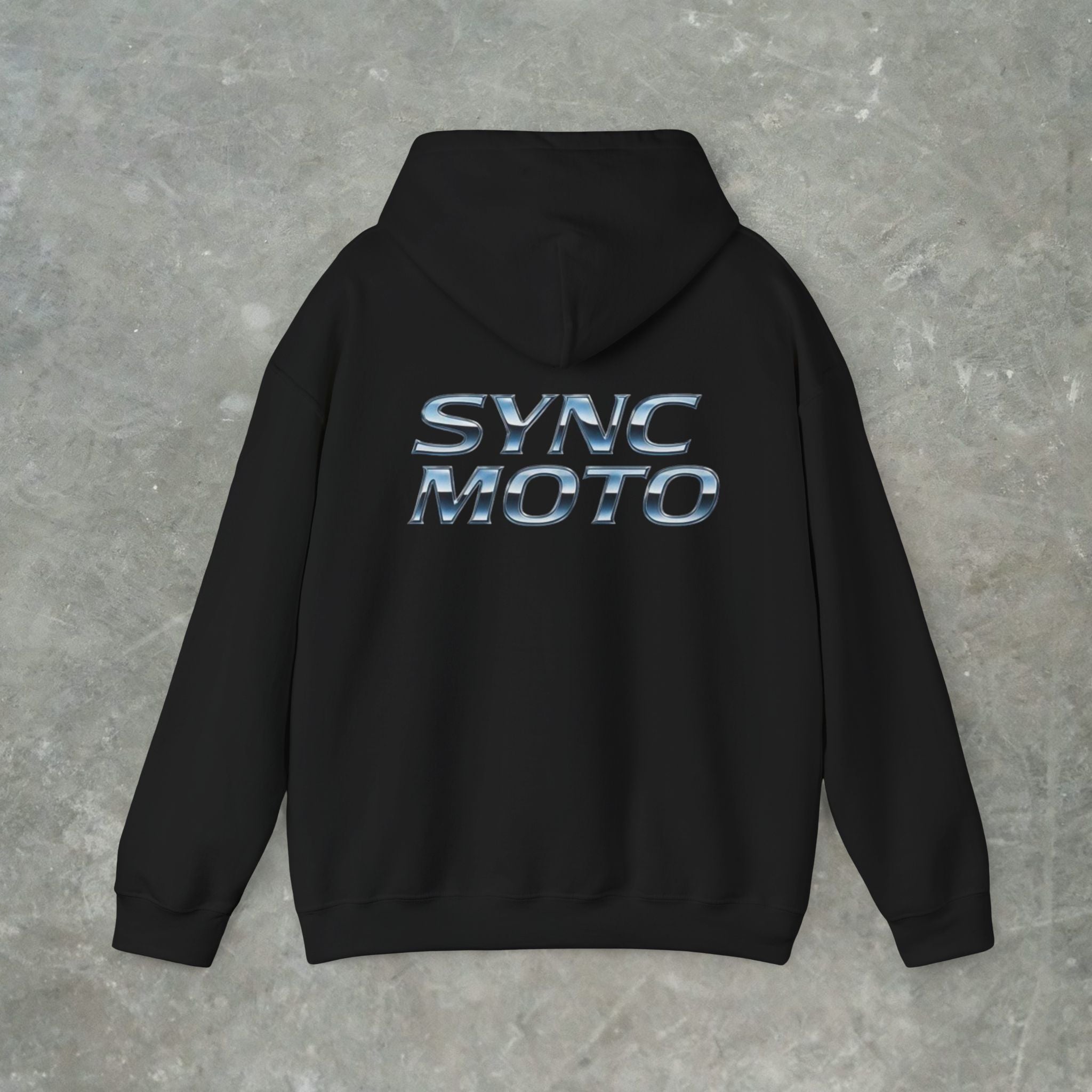Sync Moto Hoodie — Chrome Racing Logo Streetwear Hoodie