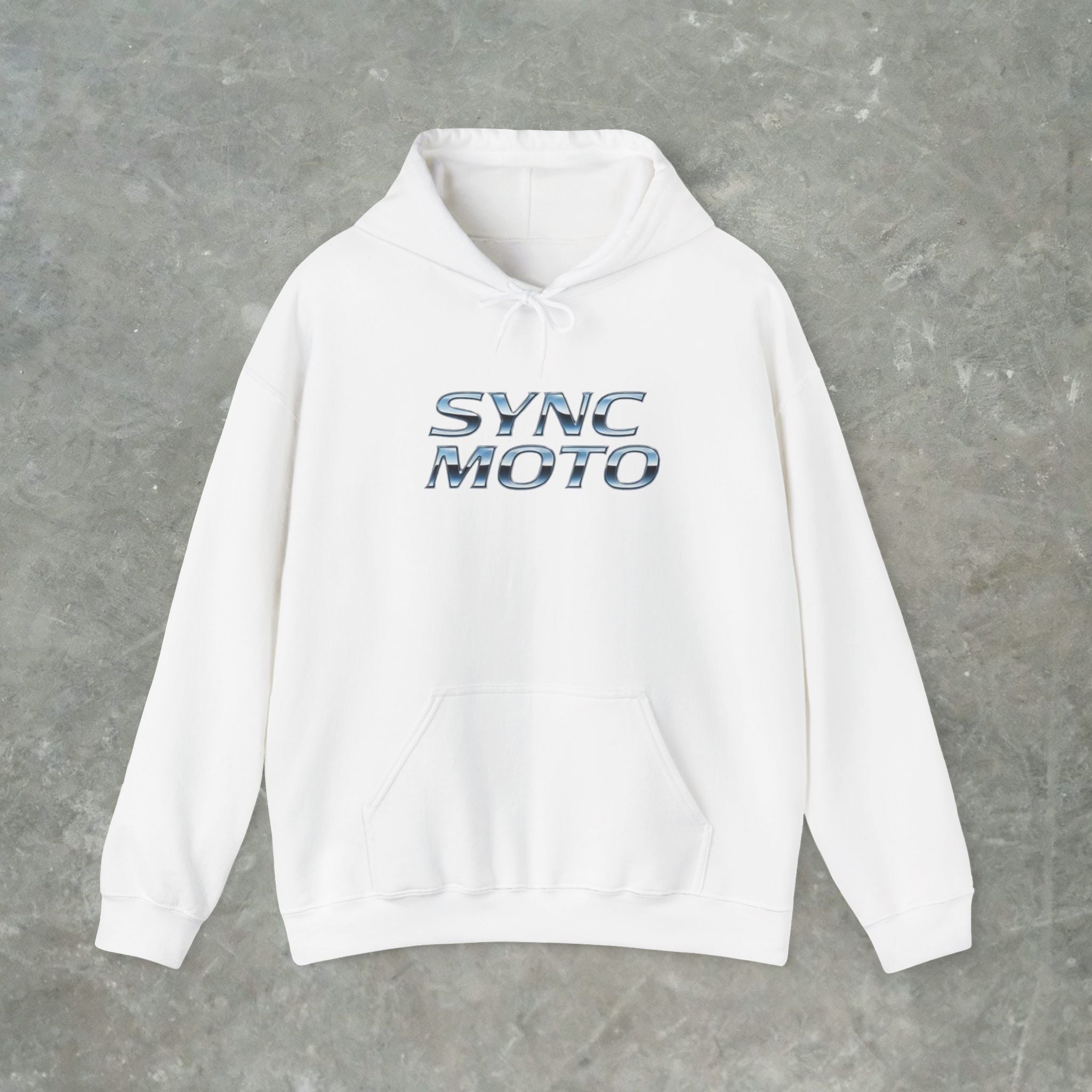 Sync Moto Hoodie — Chrome Racing Logo Streetwear Hoodie