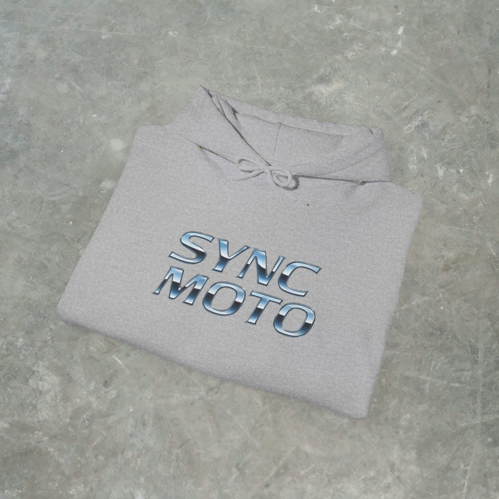 Sync Moto Hoodie — Chrome Racing Logo Streetwear Hoodie