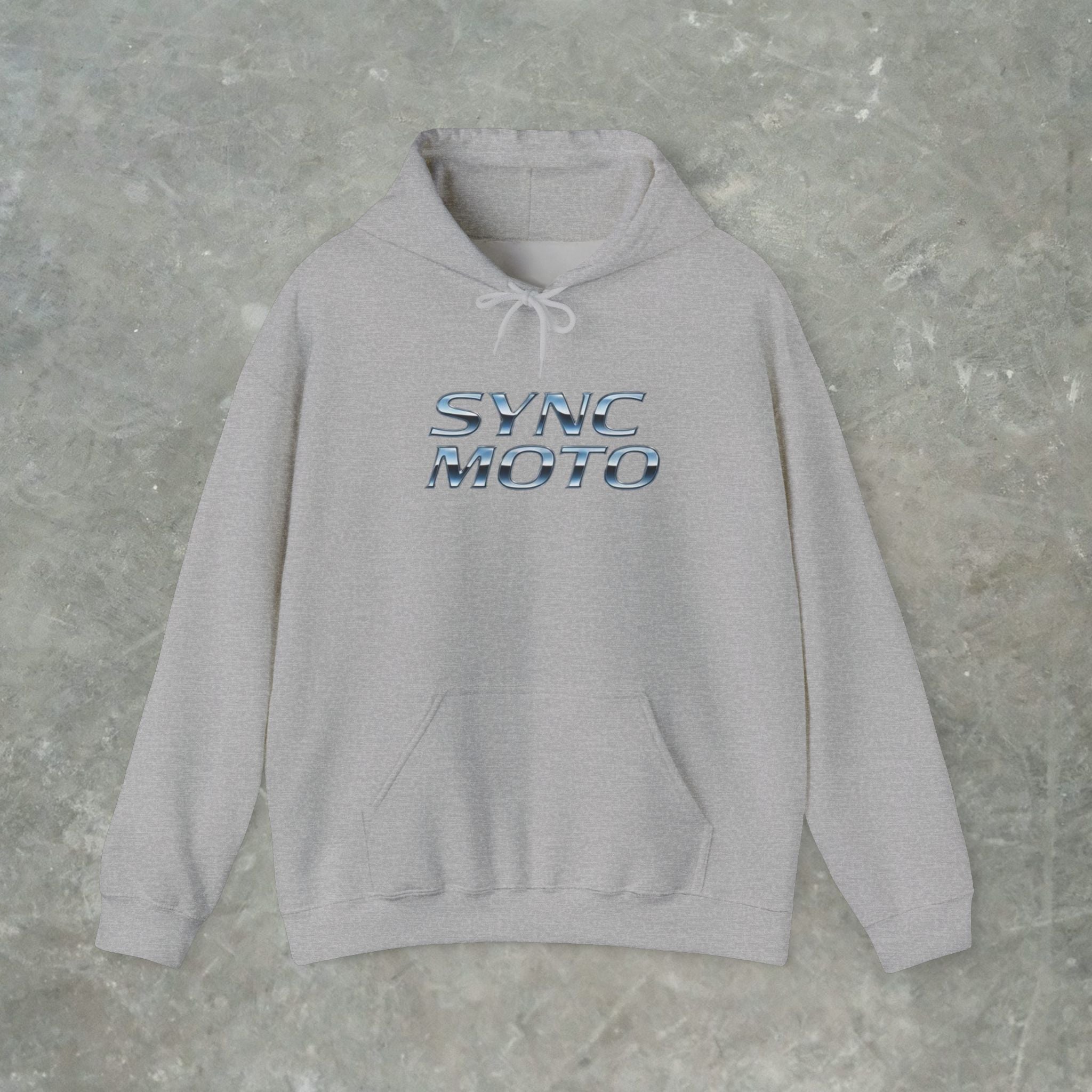 Sync Moto Hoodie — Chrome Racing Logo Streetwear Hoodie
