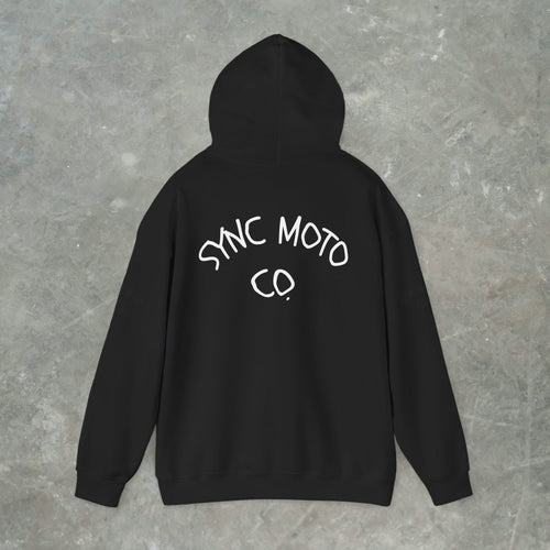 Black Sync Moto Hoodie