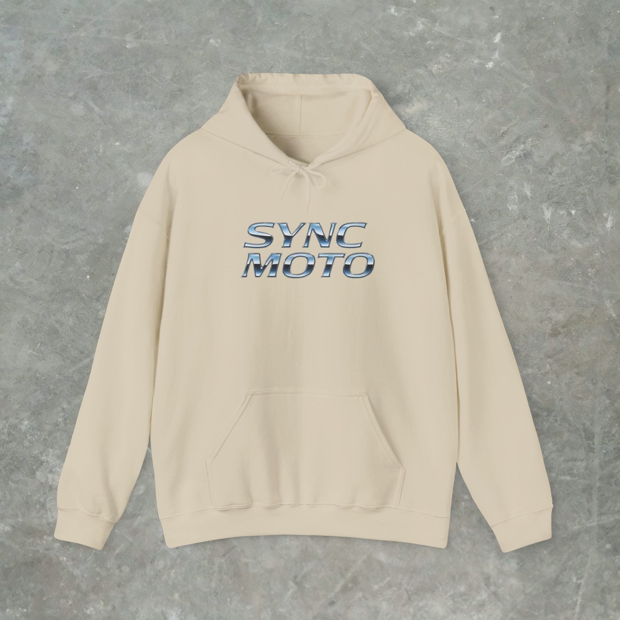 Sync Moto Hoodie — Chrome Racing Logo Streetwear Hoodie