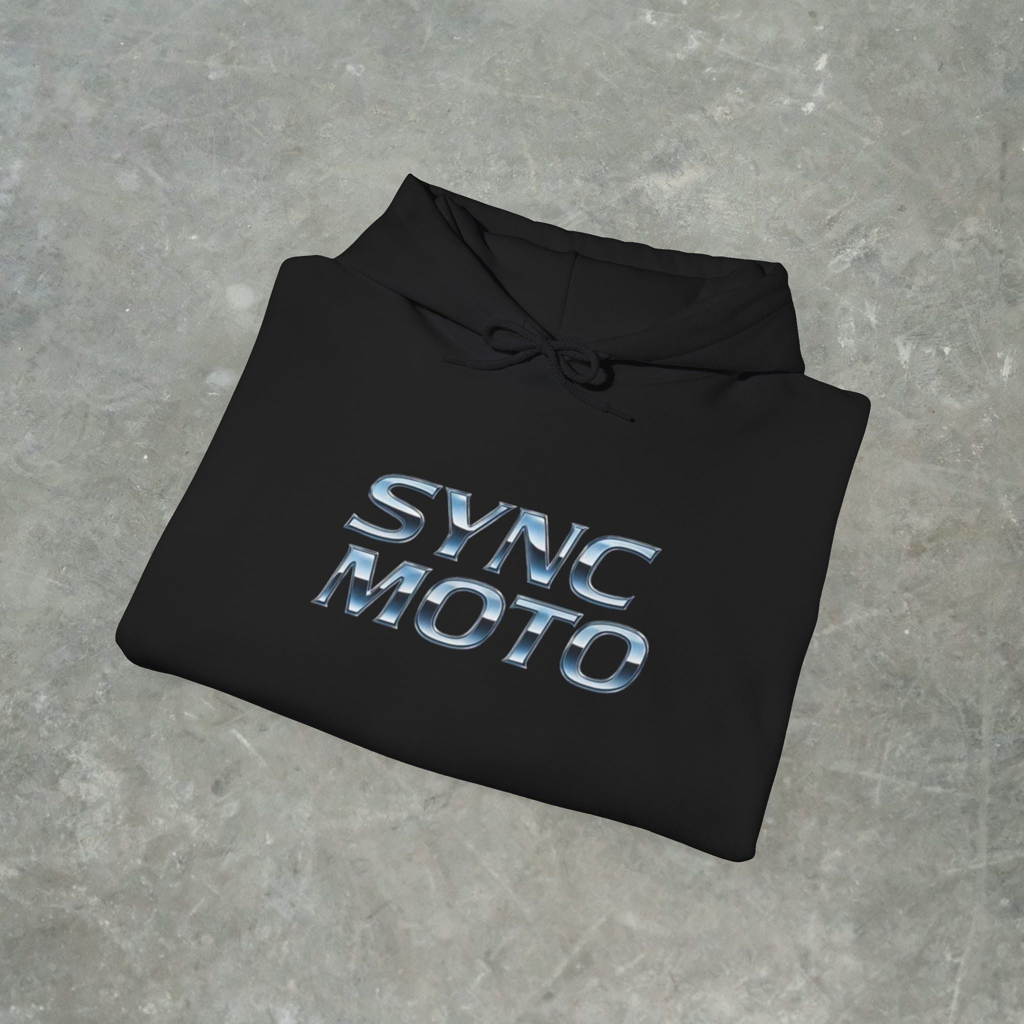 Sync Moto Hoodie — Chrome Racing Logo Streetwear Hoodie