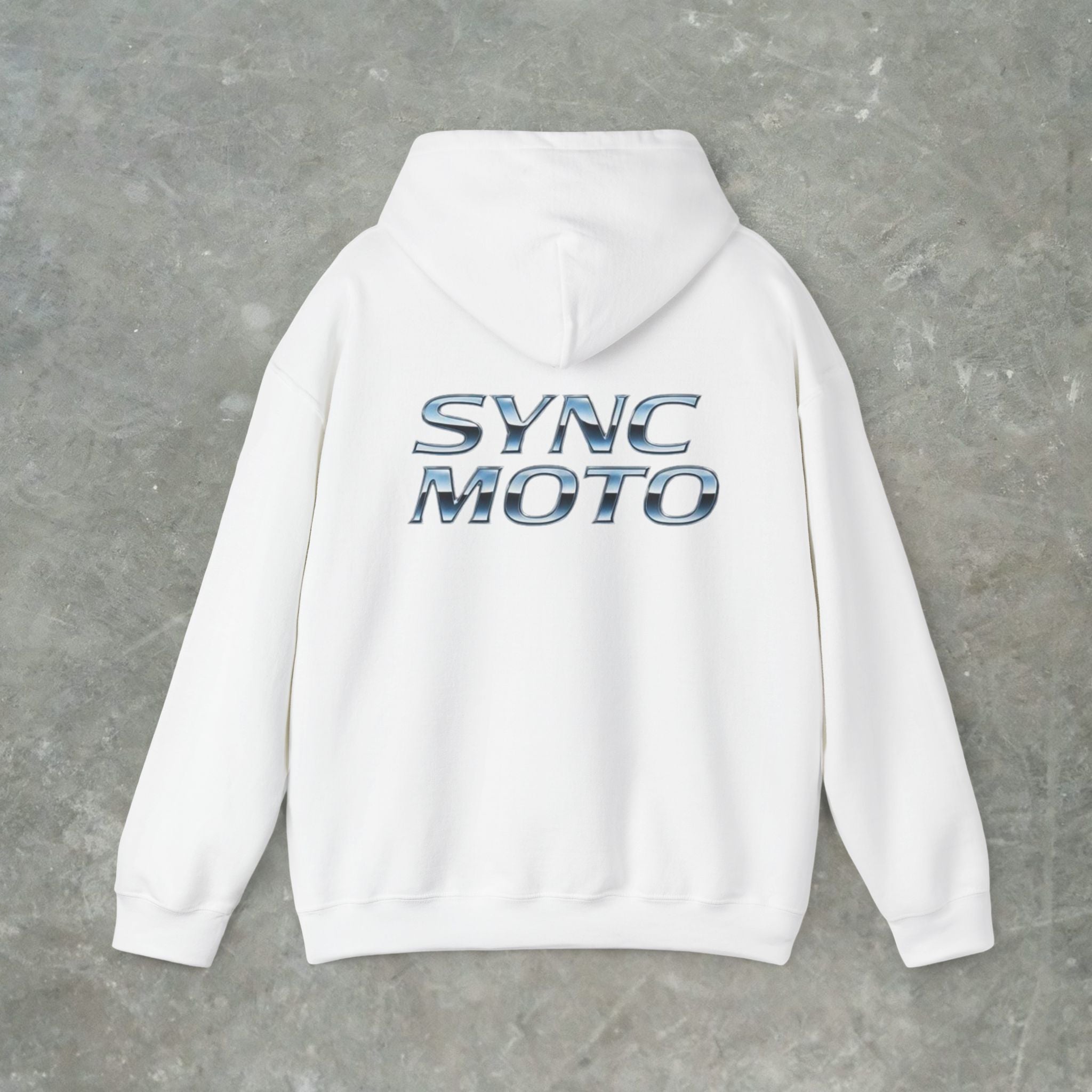 Sync Moto Hoodie — Chrome Racing Logo Streetwear Hoodie