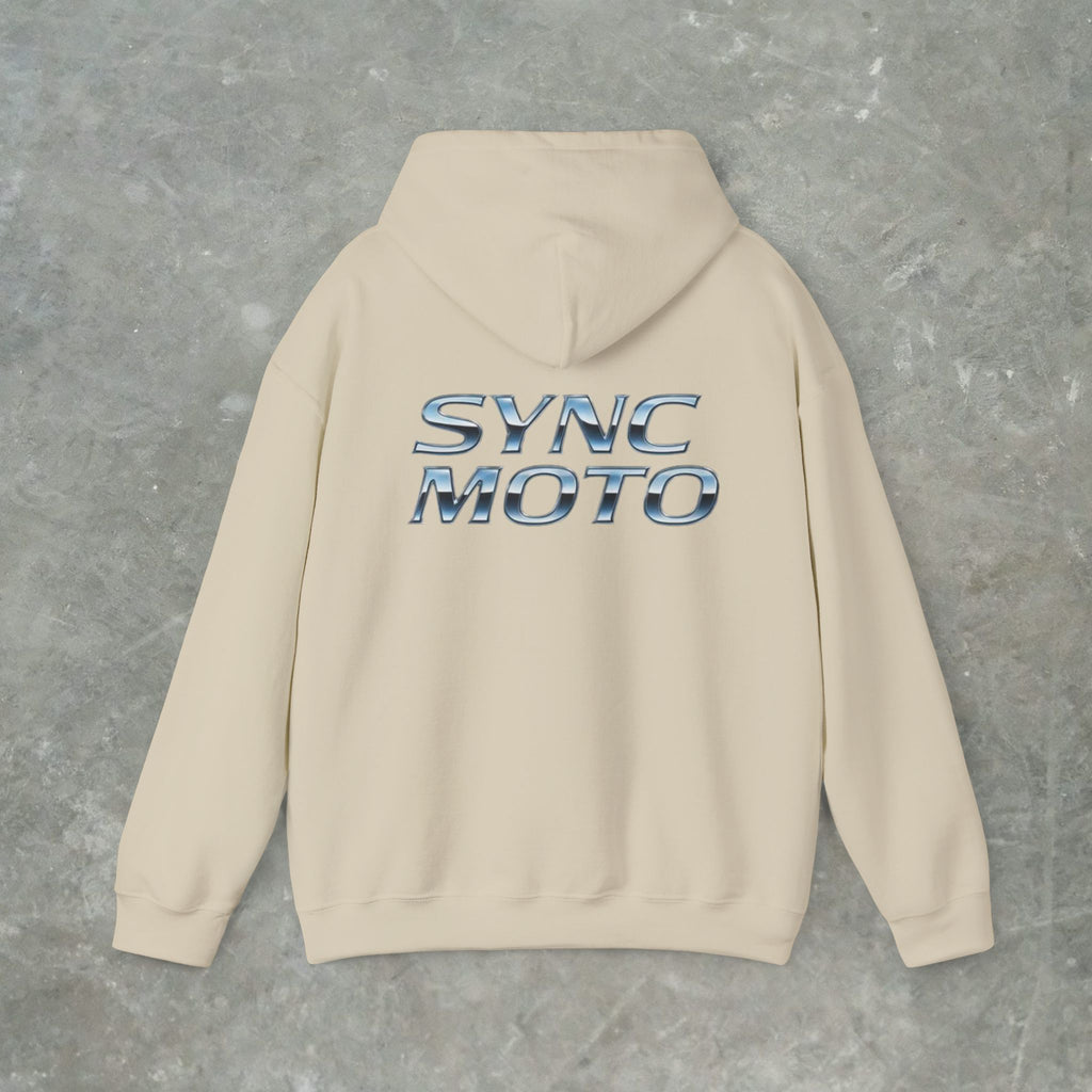 Sync Moto Hoodie — Chrome Racing Logo Streetwear Hoodie