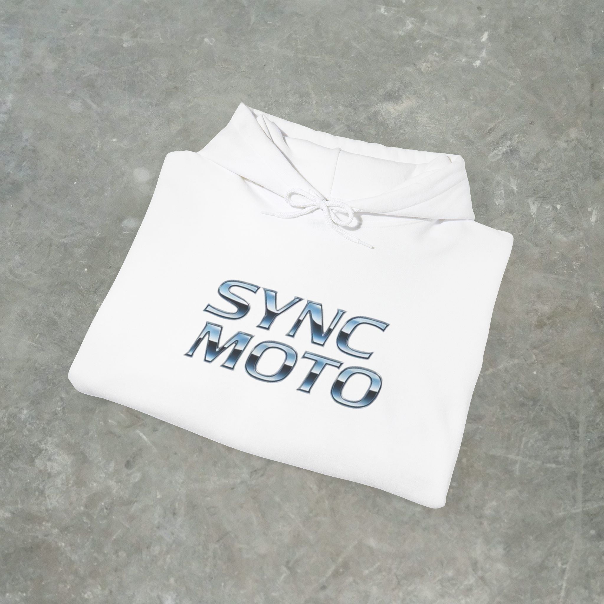 Sync Moto Hoodie — Chrome Racing Logo Streetwear Hoodie