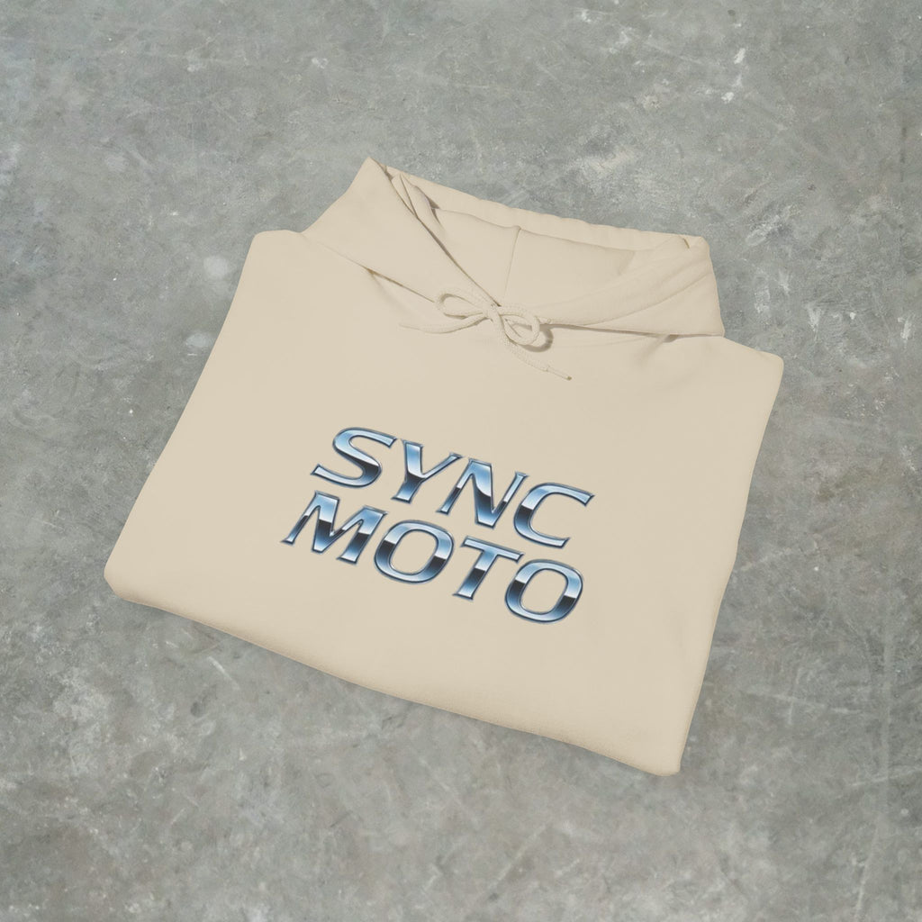 Sync Moto Hoodie — Chrome Racing Logo Streetwear Hoodie